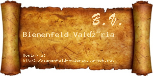 Bienenfeld Valéria névjegykártya